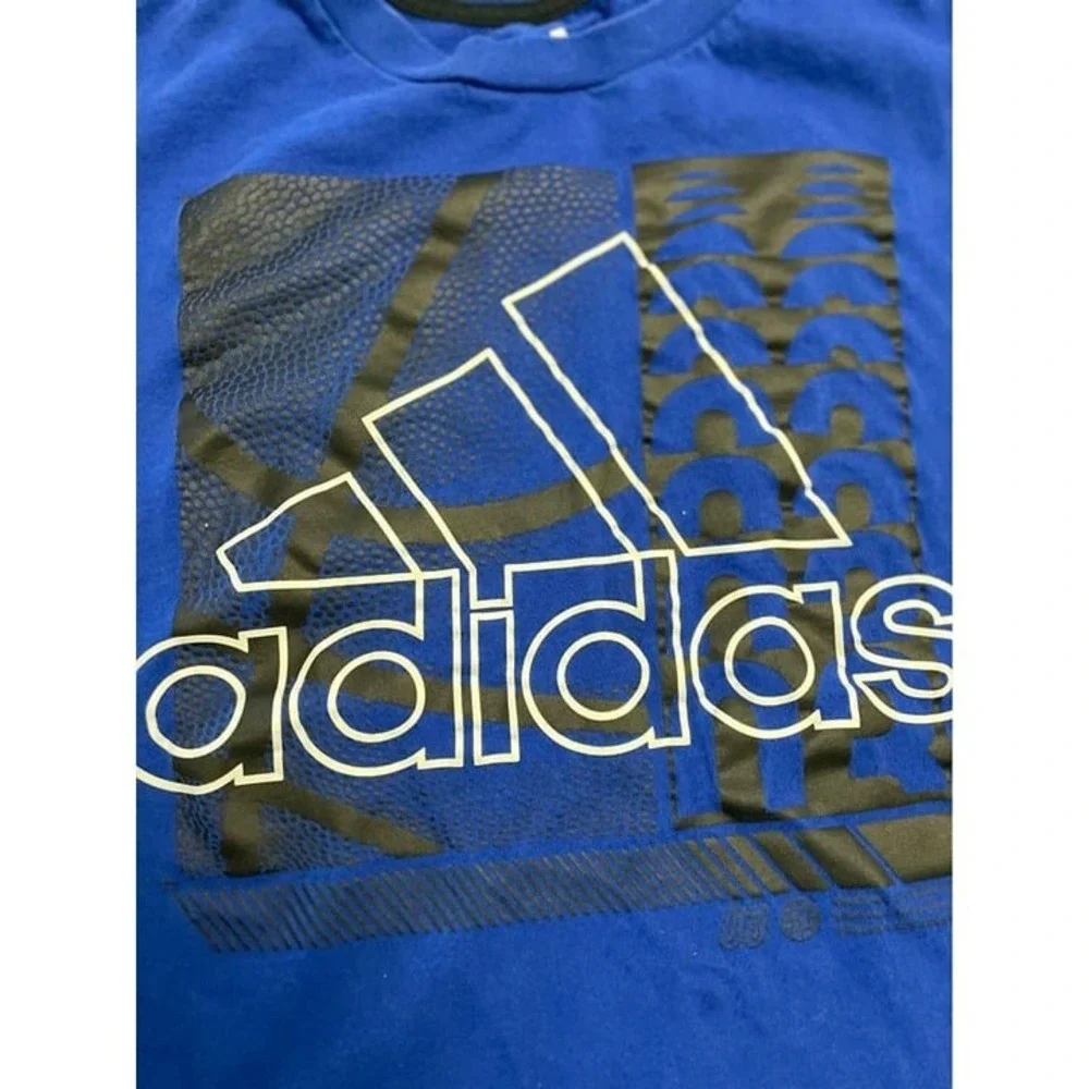 Boys Adidas‎ Blue Shirt Youth Large